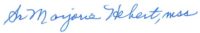 Sr. Marjorie Signature