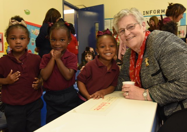 Sr. Marjorie Hebert with some of our New Orleans area Head Start students