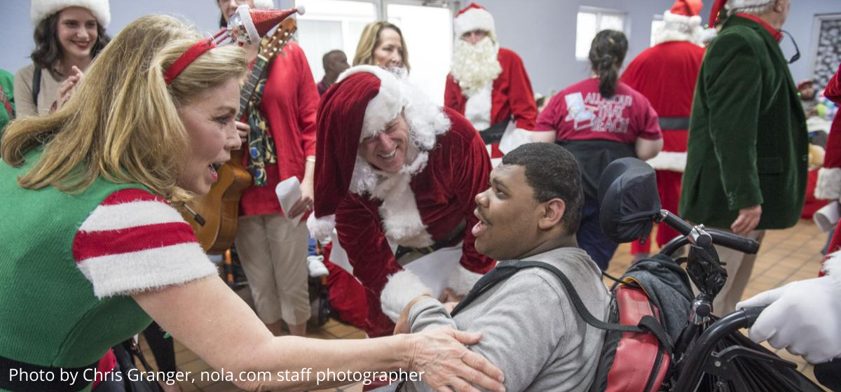 nola.com: Dozens of Santas bring laughter and gifts to a special home in Belle Chasse