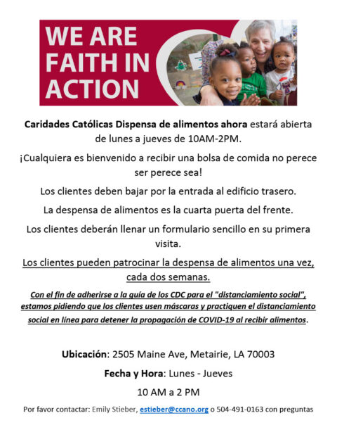 Food Pantry Flyer Spanish June 2020