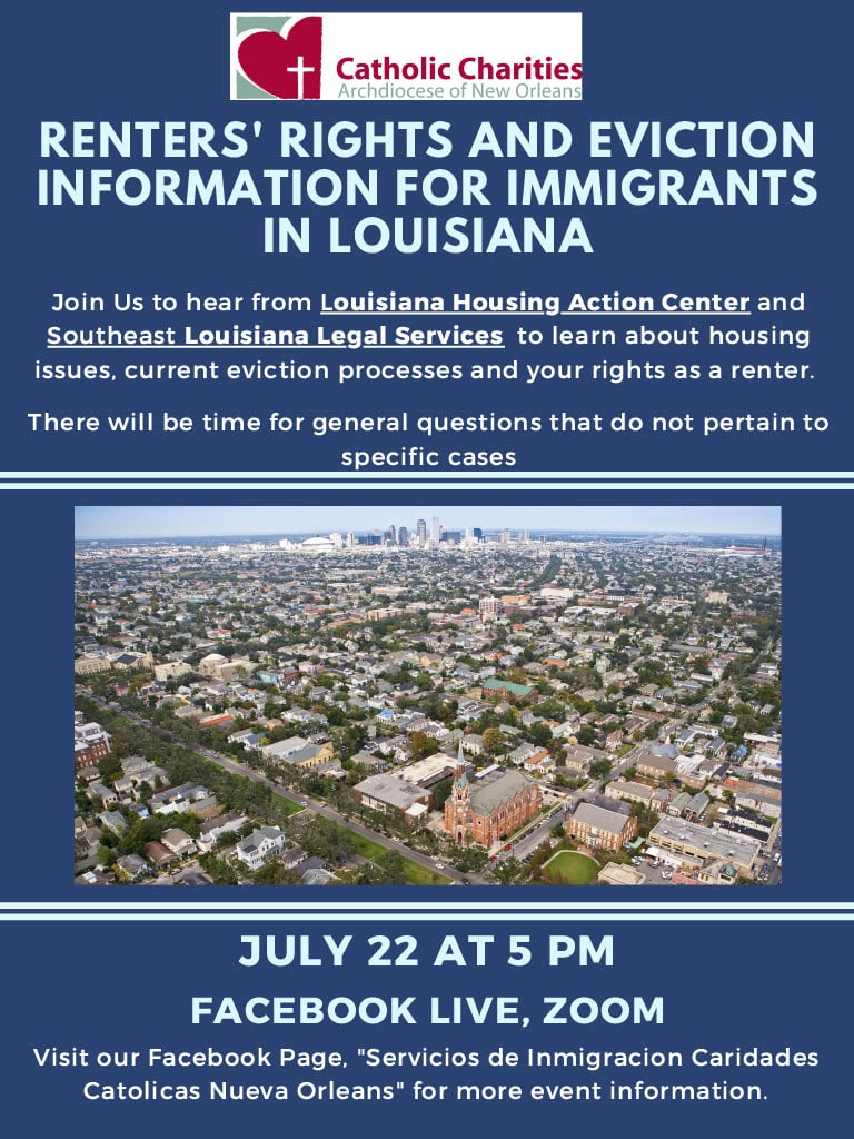 CCANO Immigration & Refugee Services to Host Facebook Live on Renters’ Rights & Eviction Information on July 22